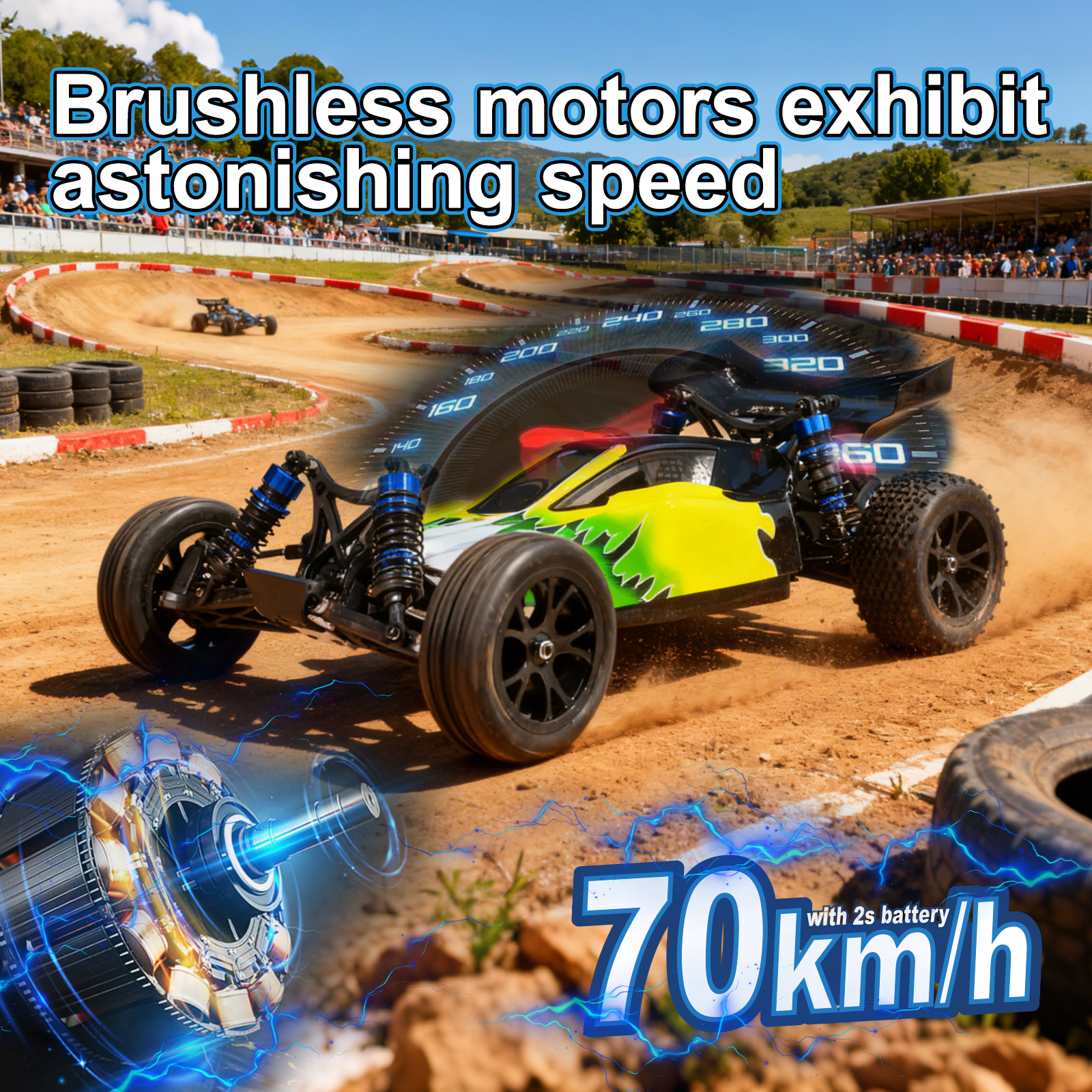 BULLET VRX RACING 1/0 Scale 2WD High Speed Electric RC Car #RH2012