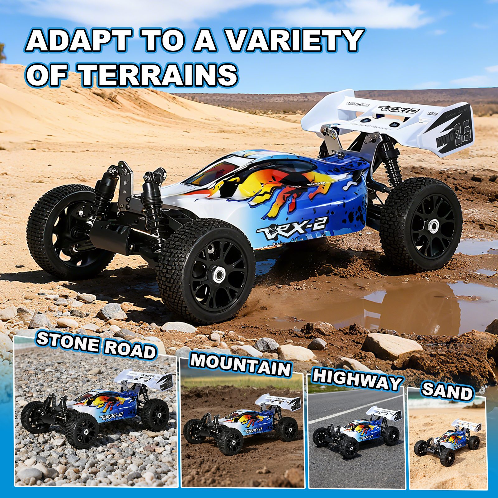 VRX-2E VRX RACING 1/8 Scale 4WD High Speed Electric RC Car #RH812