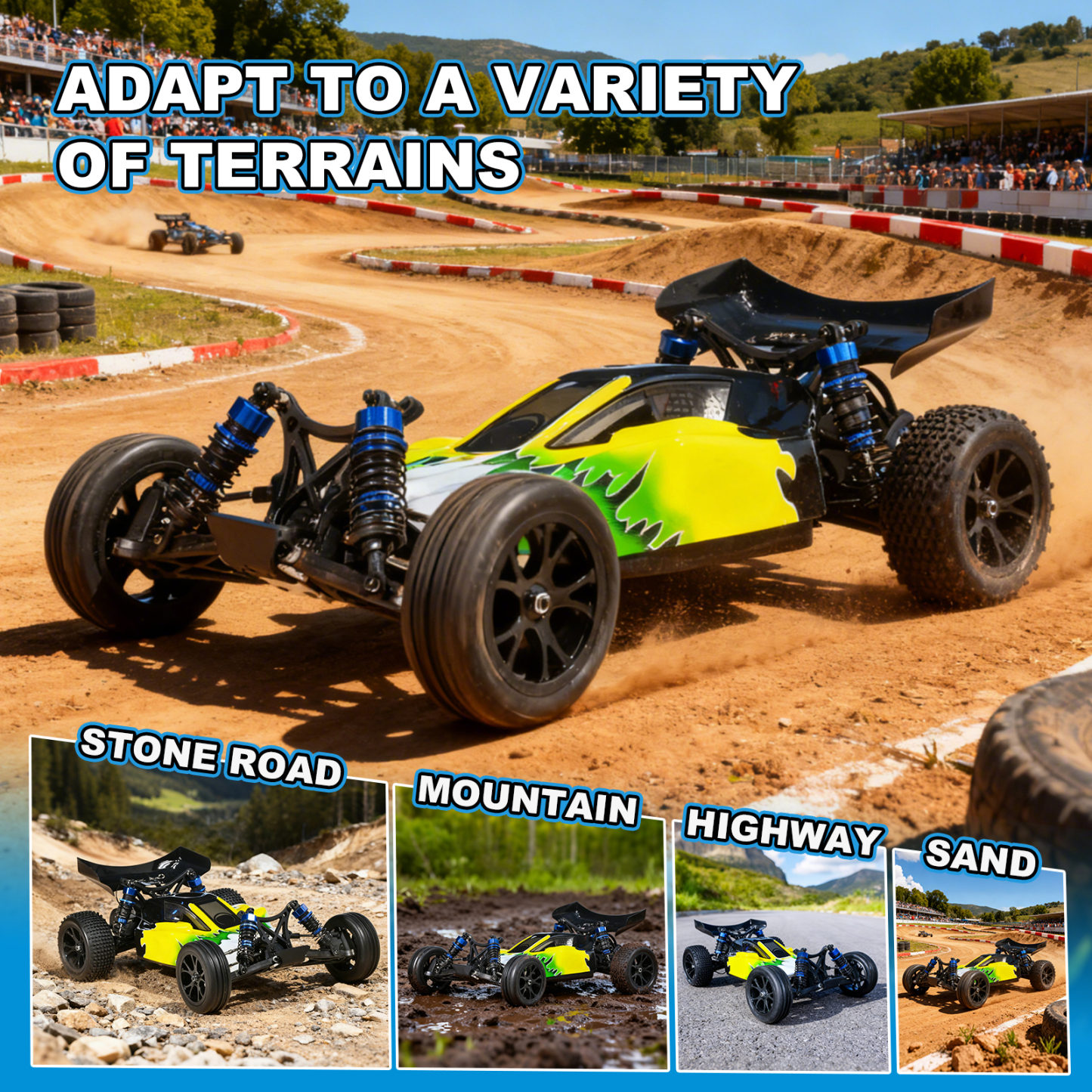 BULLET VRX RACING 1/0 Scale 2WD High Speed Electric RC Car #RH2012