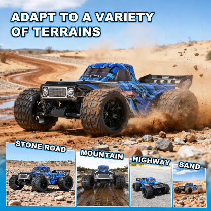 MEGREZ 1/10 Scale 4WD Off-road Electric RC Truggy 2.4G Brushless High Speed RTR #RH1074