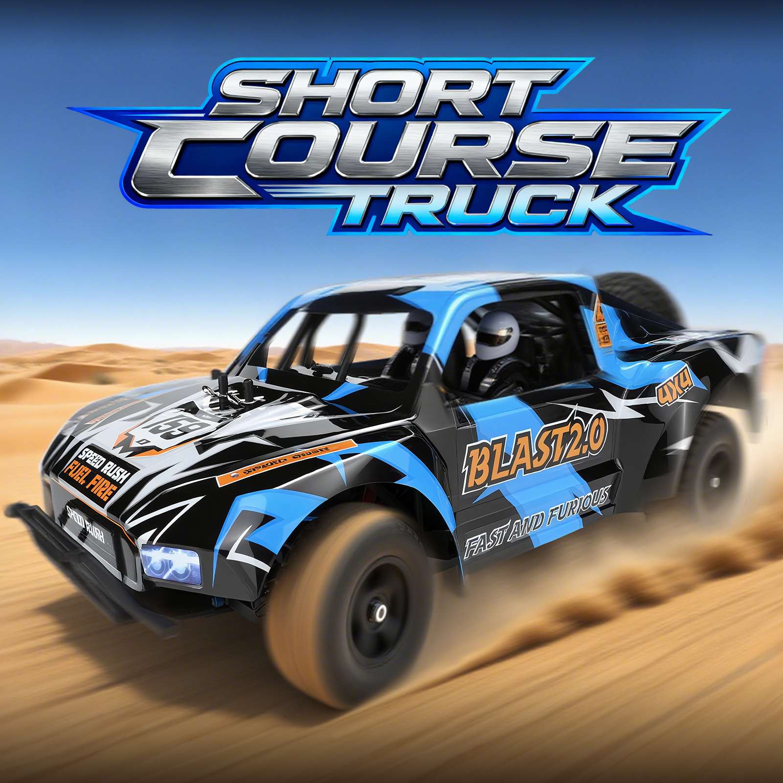 BLAST 2.0 1/10 Scale 4WD Off-road Electric Short Course Truck 2.4G Brushless High Speed RTR #RH1045SC