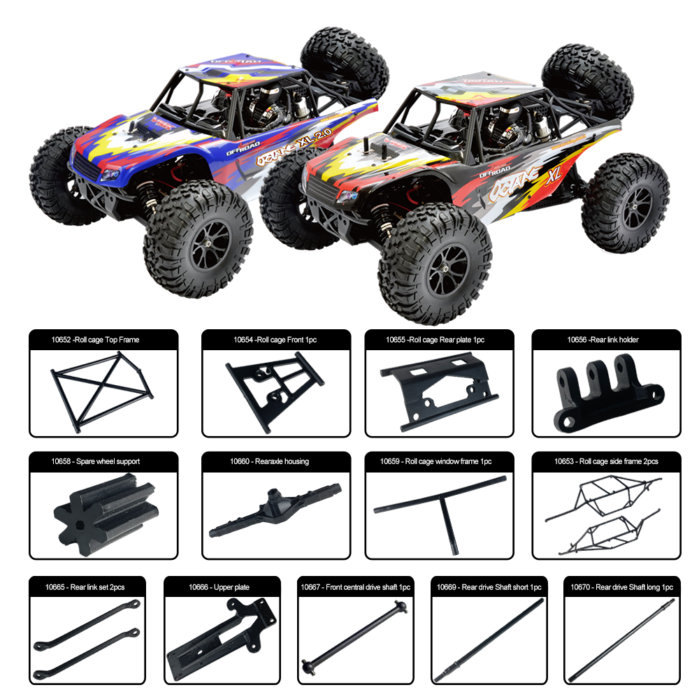 Replacement Parts For Vrx racing 1/10 Scale Octane RC Car RH1043
