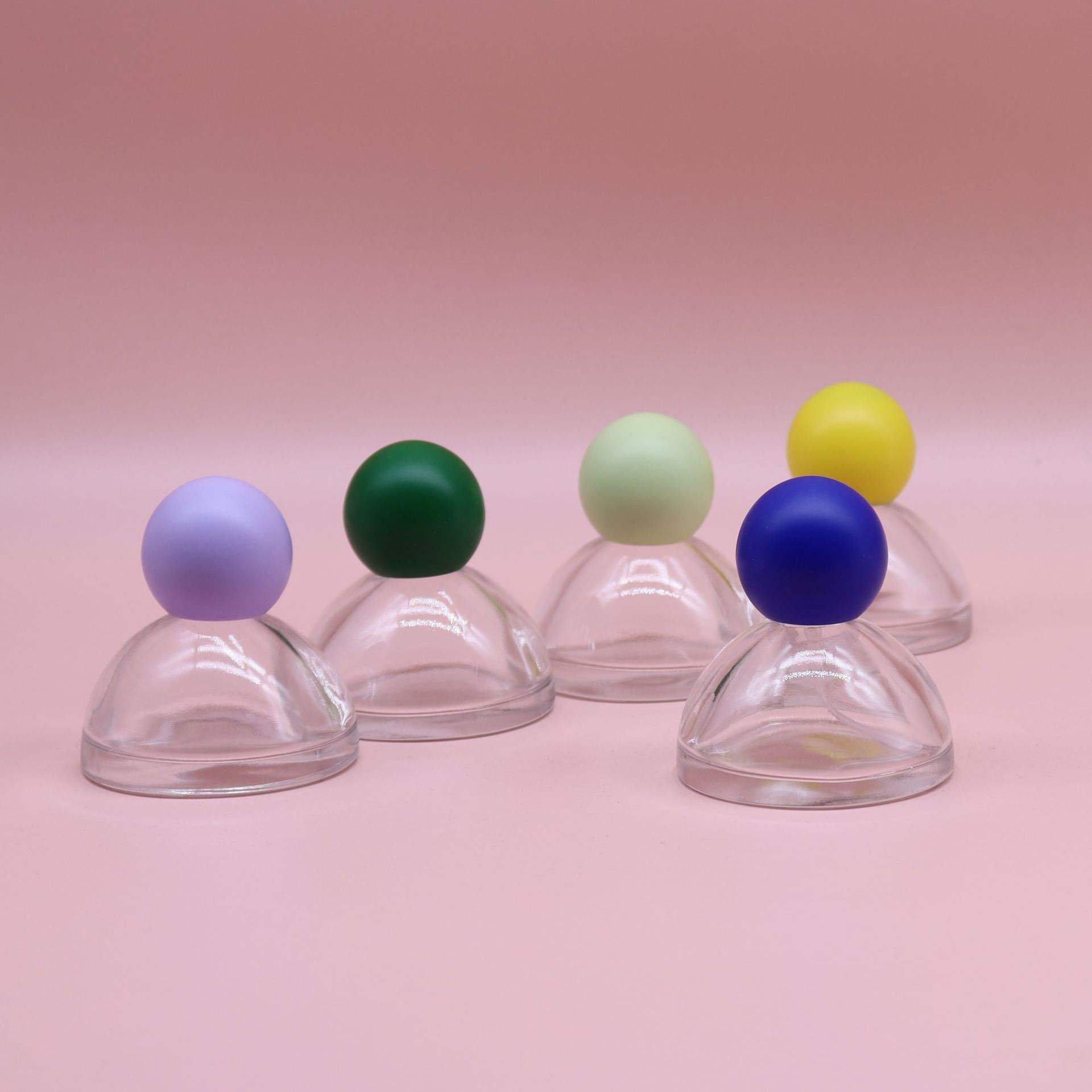 30ML Colorful Spherical Cap Conical Nozzle Glass Perfume Spray Bottle