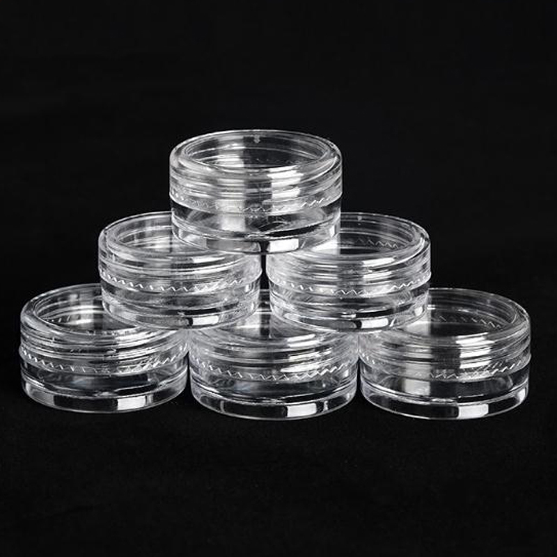 Bulk Small Cosmetic Containers 2g/3g/5g - Transparent Round Jars for Brands