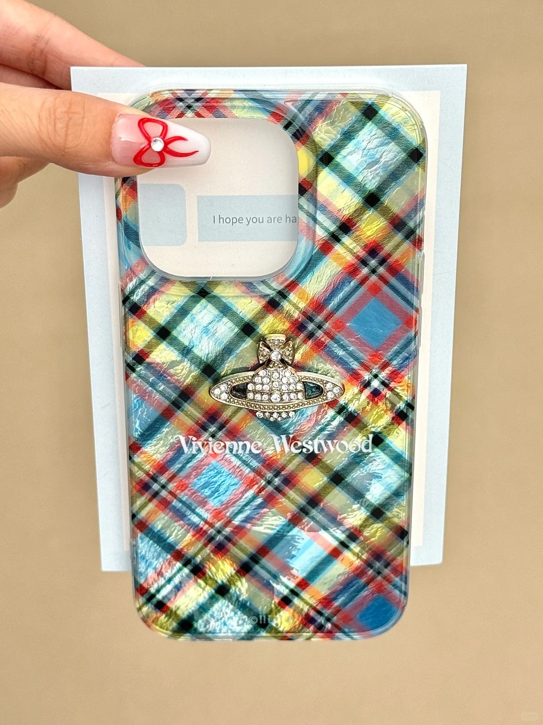 Plaid Saturn Phone Case