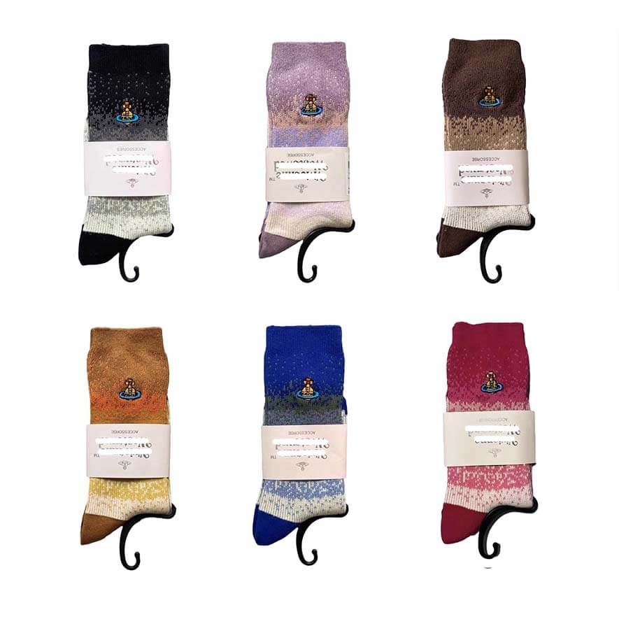 Gradient Color Saturn Socks