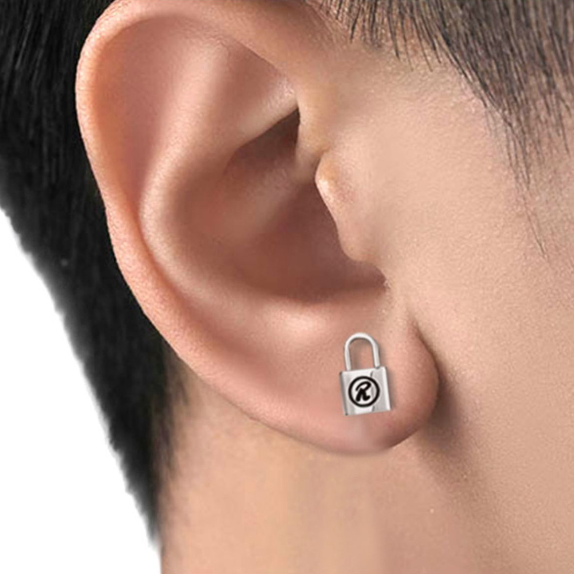 Punk Lock R Earrings