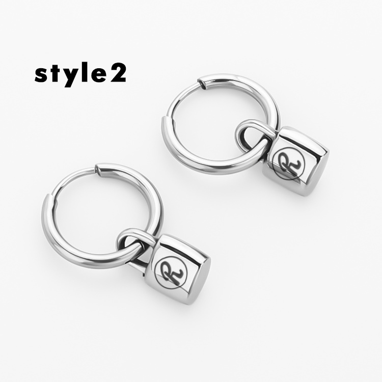 Punk Lock R Earrings