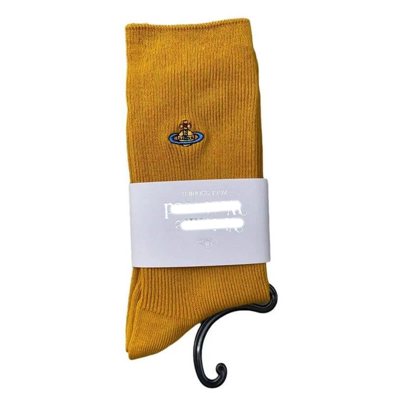 Japan Saturn Embroidered Mid-Calf Socks