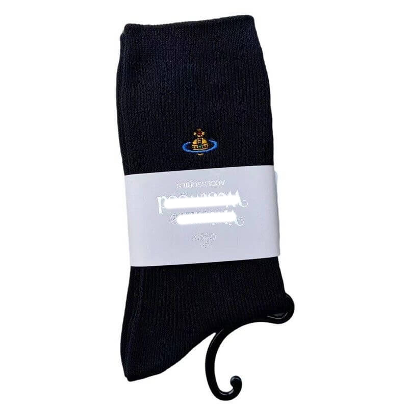 Japan Saturn Embroidered Mid-Calf Socks