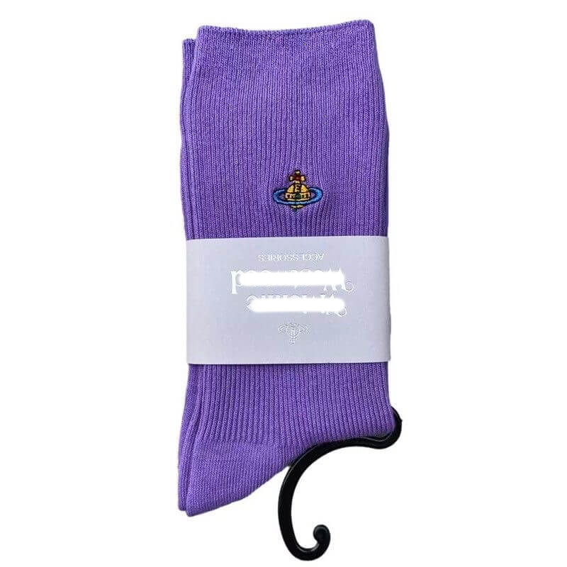 Japan Saturn Embroidered Mid-Calf Socks