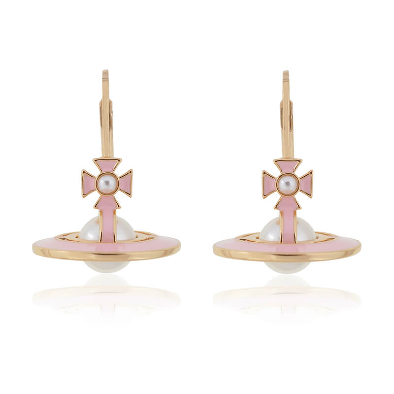 Lacquered Saturn Earrings