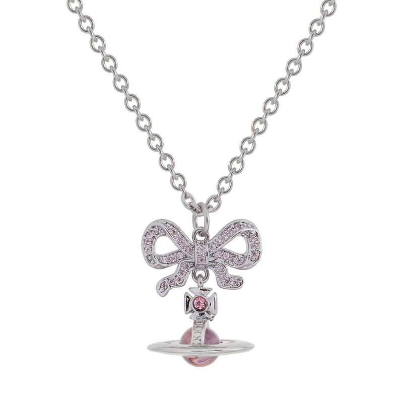 OCTAVIE Bow Diamond Necklace