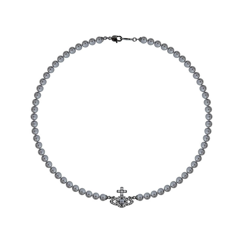 OLYMPIA Cross-line Pearl Necklace