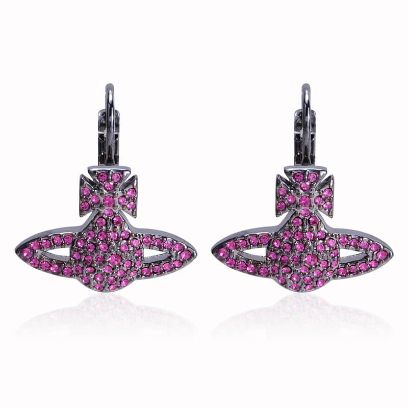 GRACE Full Diamond Saturn Earrings