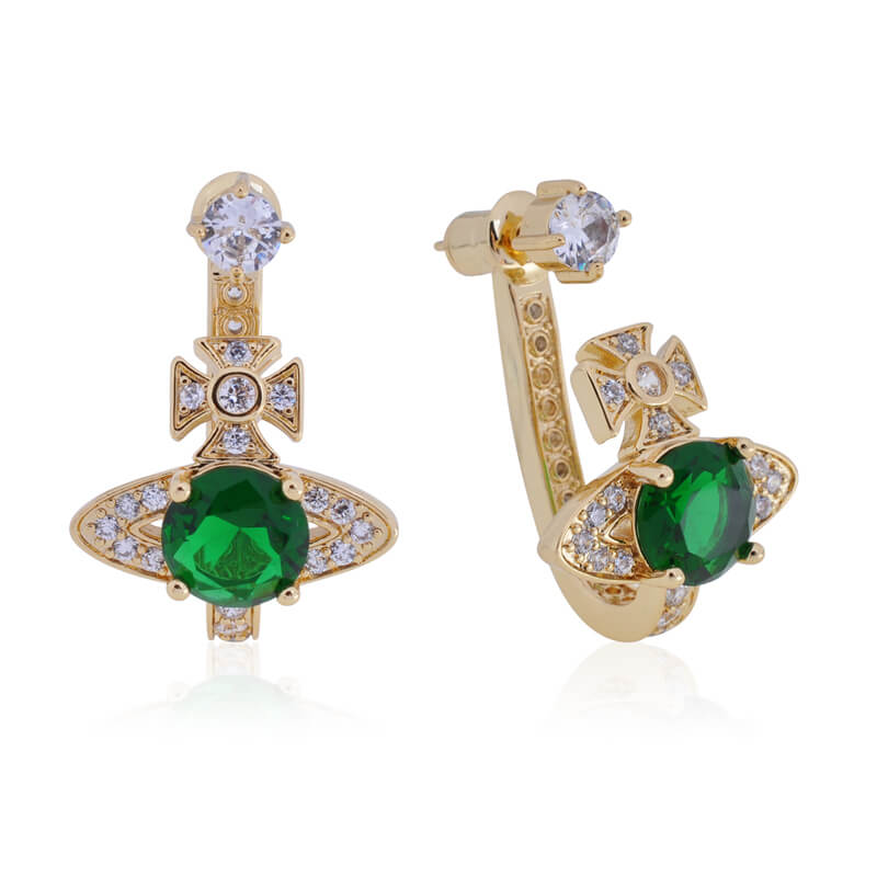 MAITENA Zirconia Saturn U-shaped Earrings