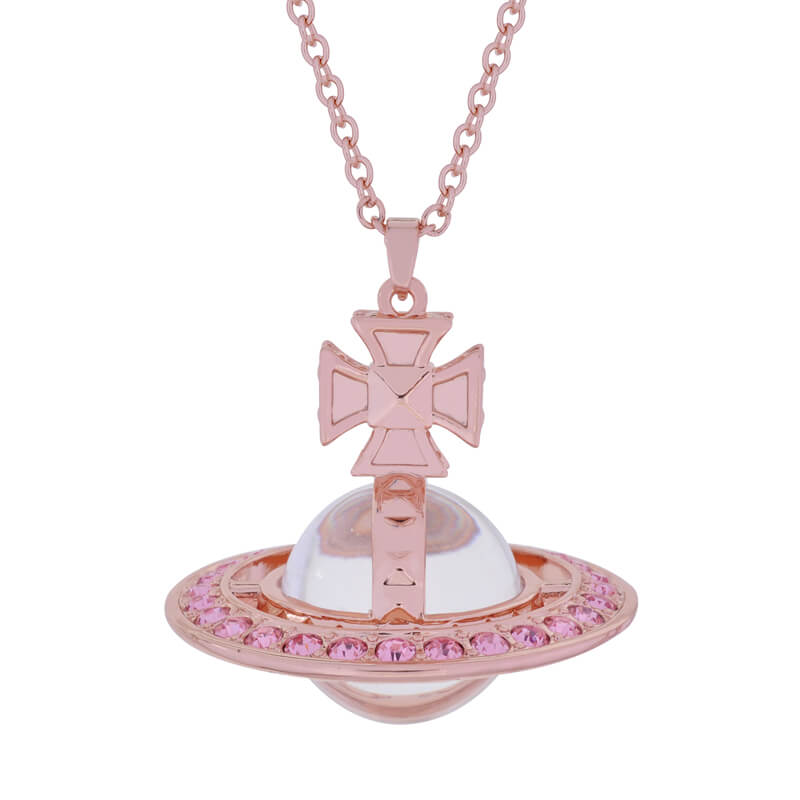 PINA Riveted Glass Beads Three-dimensional Necklace