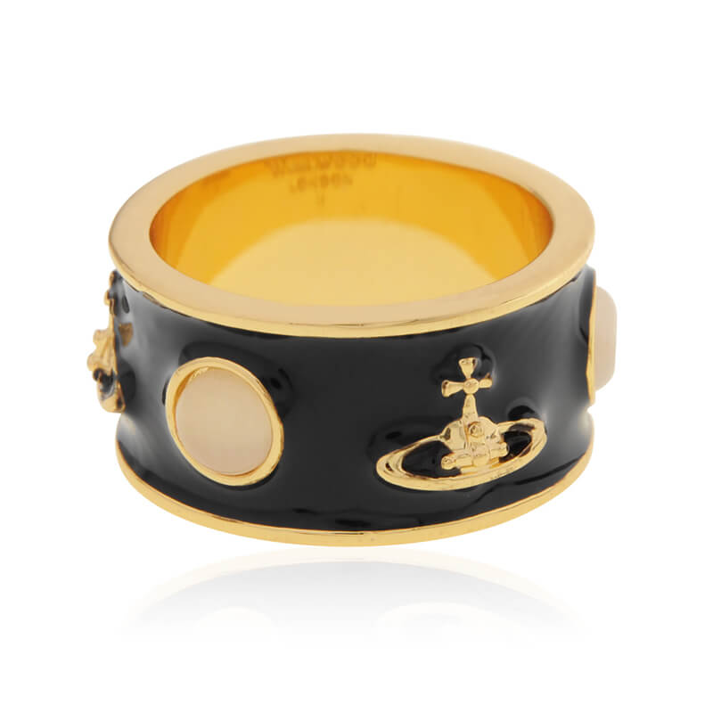 Cat's Eye Stone Lacquer Ring