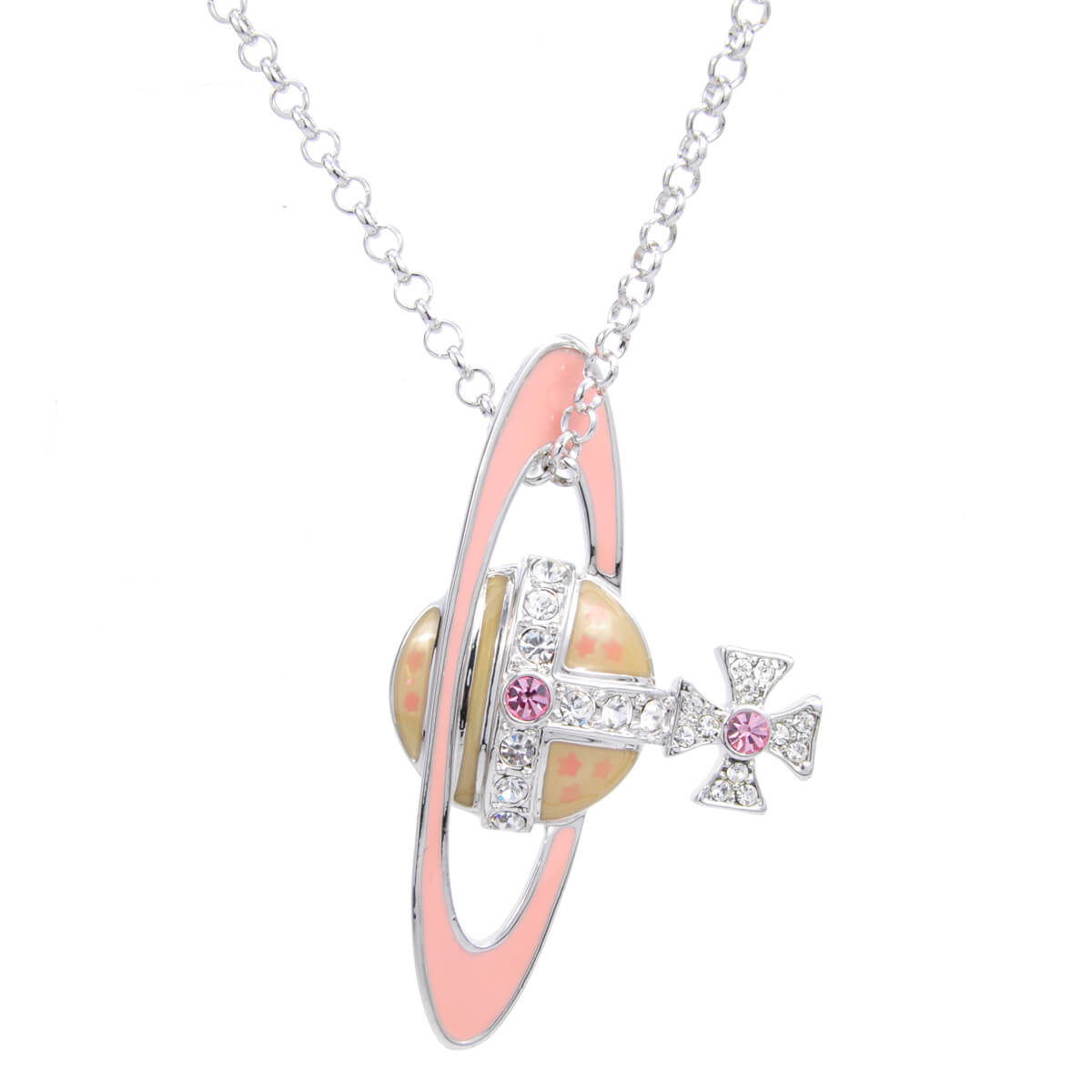 Lacquered Pentagram Saturn Necklace
