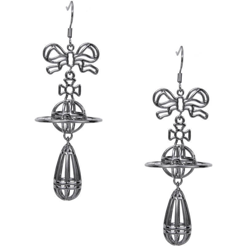 Skeleton Bow Saturn Necklace