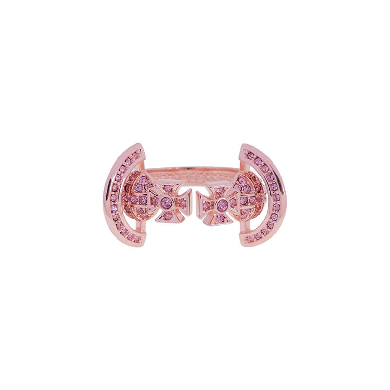Half Face Full Diamond Saturn Ring