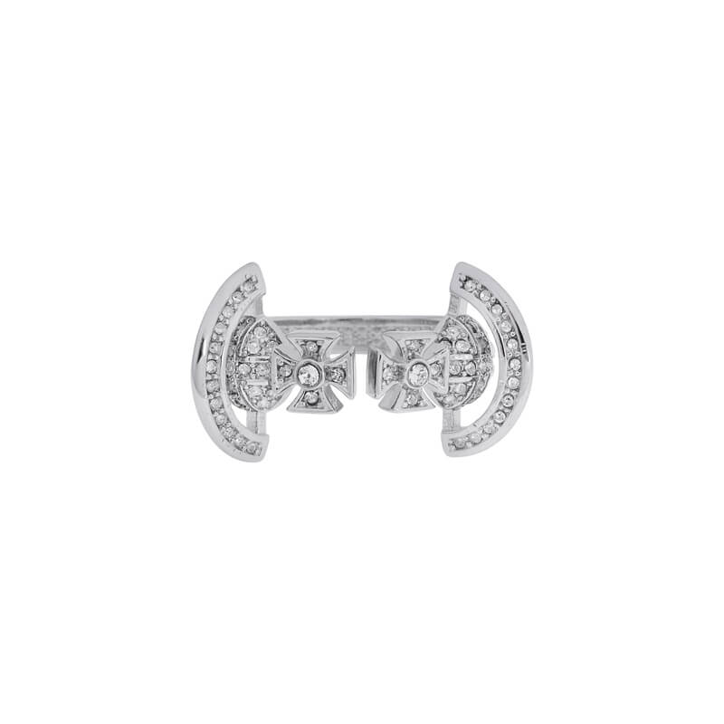 Half Face Full Diamond Saturn Ring