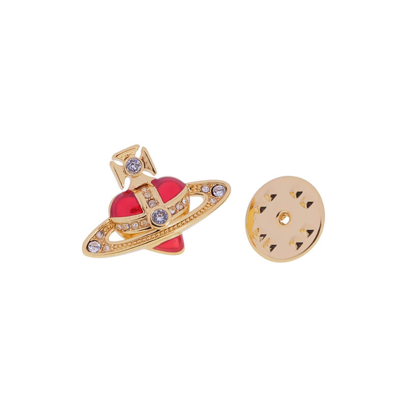NEW DIAMANTE Heart Lapel Pin