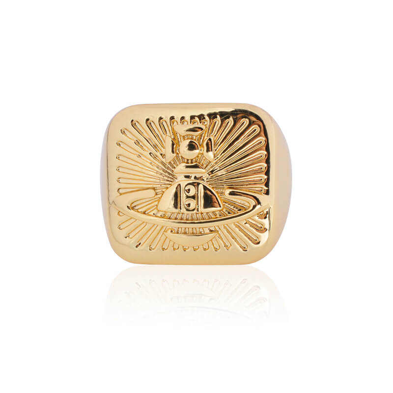 Square Fire Lacquer Ring