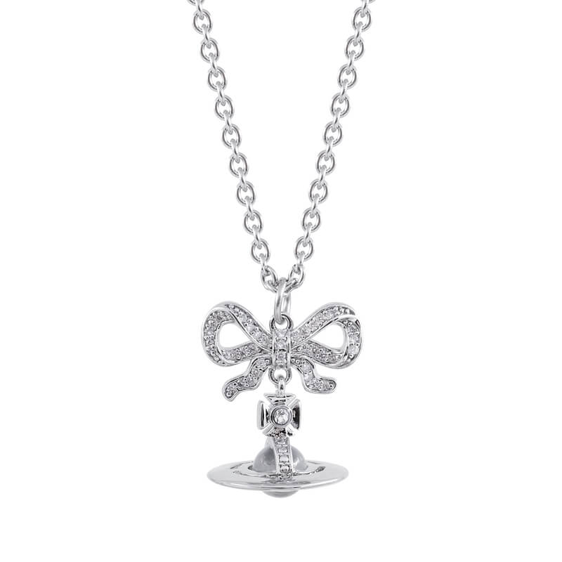 OCTAVIE Bow Diamond Necklace