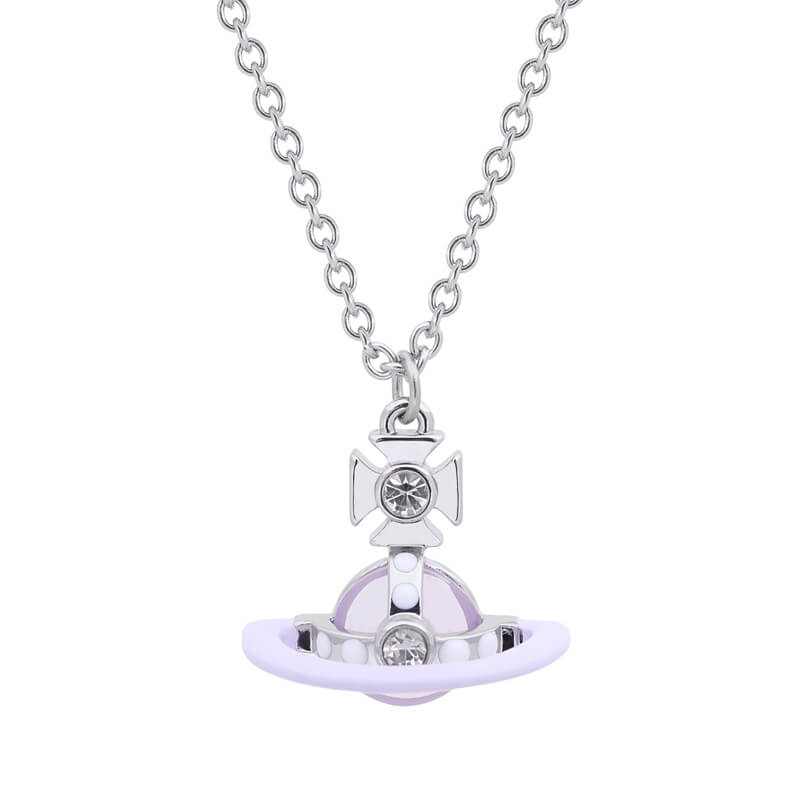 Painted Track Half Face ORB Necklace