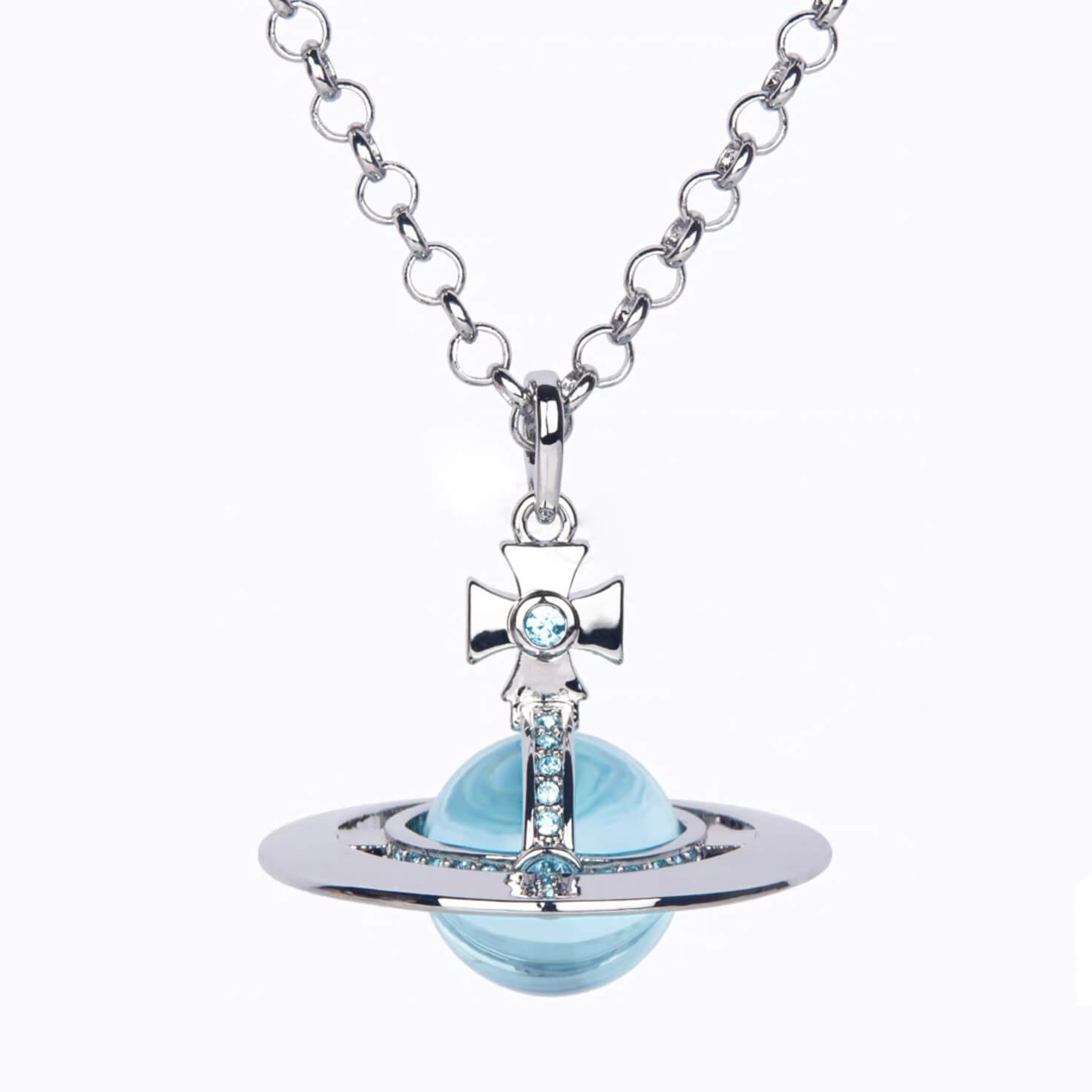 20MM ORB Classic Saturn Pendant Necklace