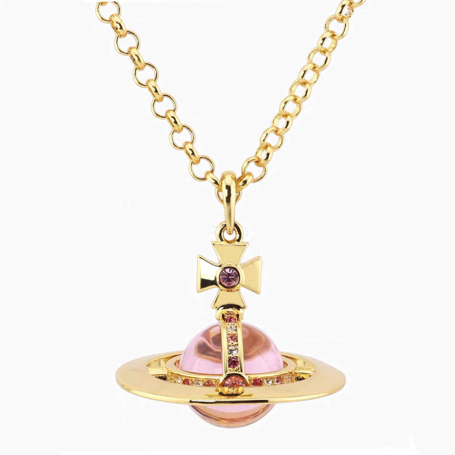 20MM ORB Classic Saturn Pendant Necklace