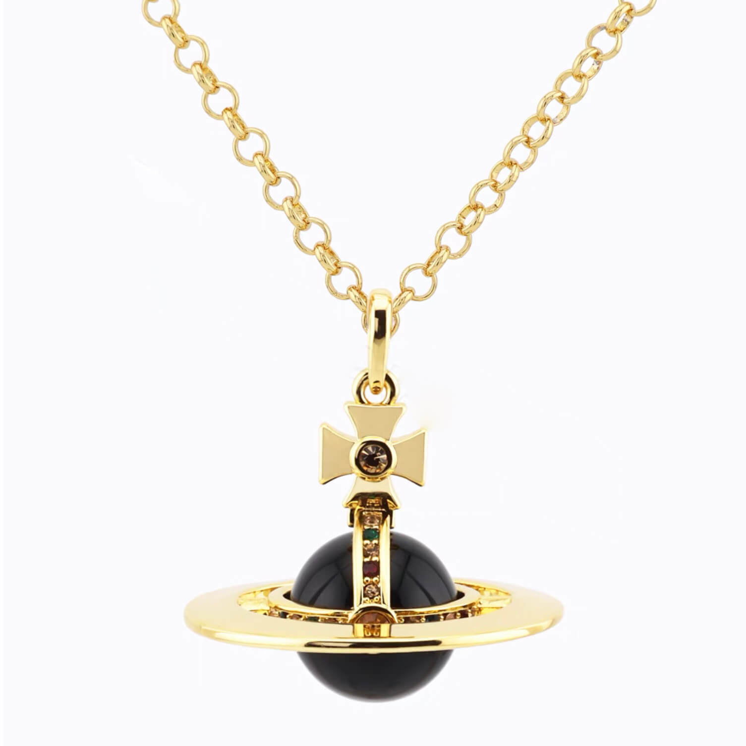 20MM ORB Classic Saturn Pendant Necklace