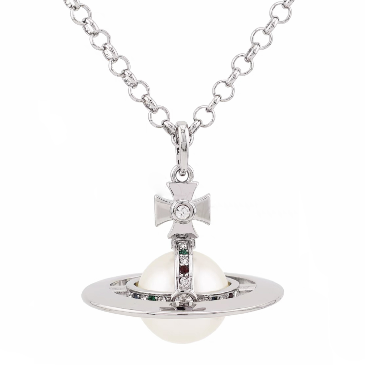 20MM ORB Classic Saturn Pendant Necklace