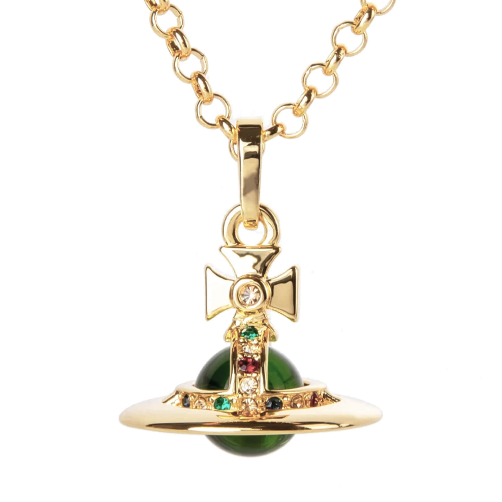 10MM ORB Classic Saturn Pendant Necklace