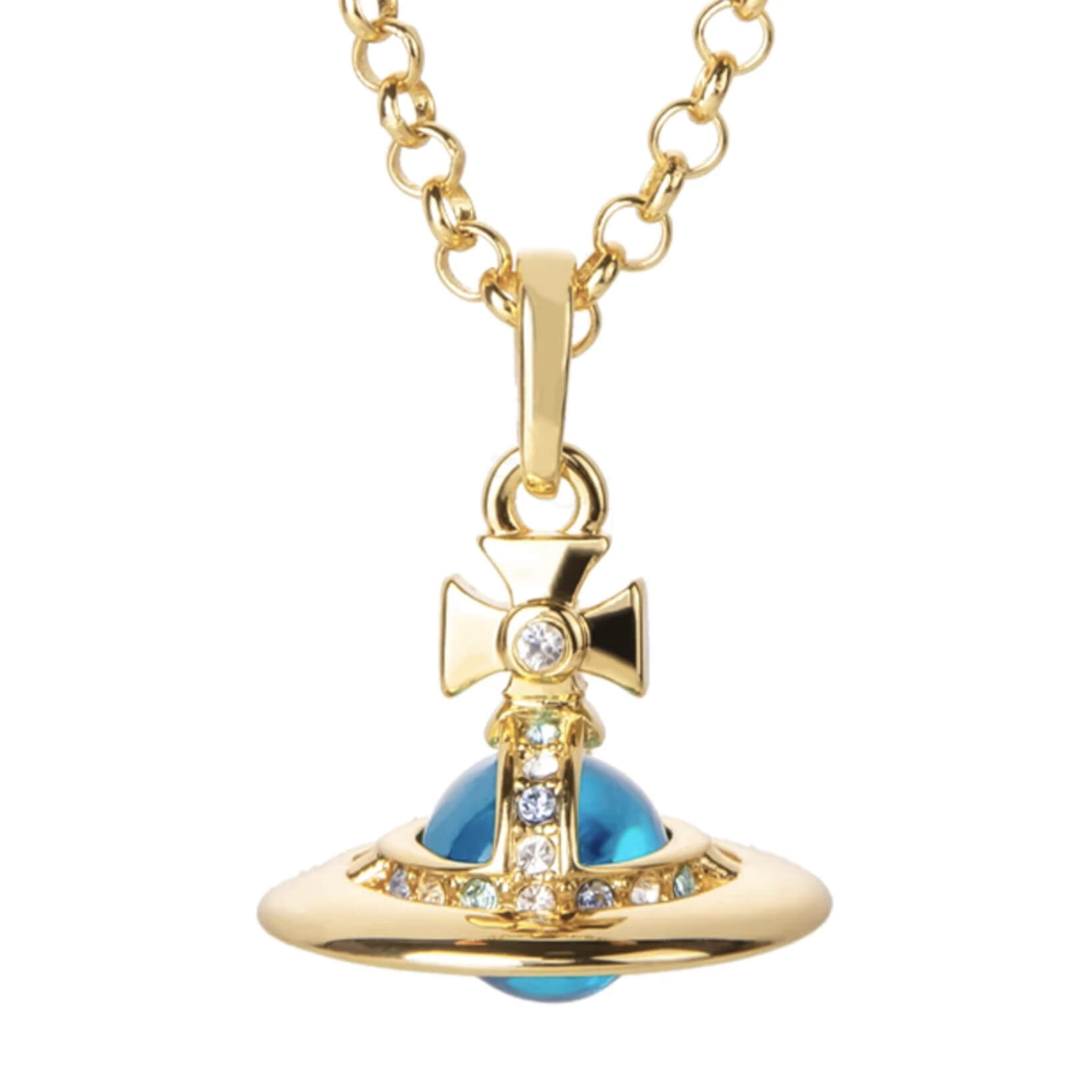 10MM ORB Classic Saturn Pendant Necklace