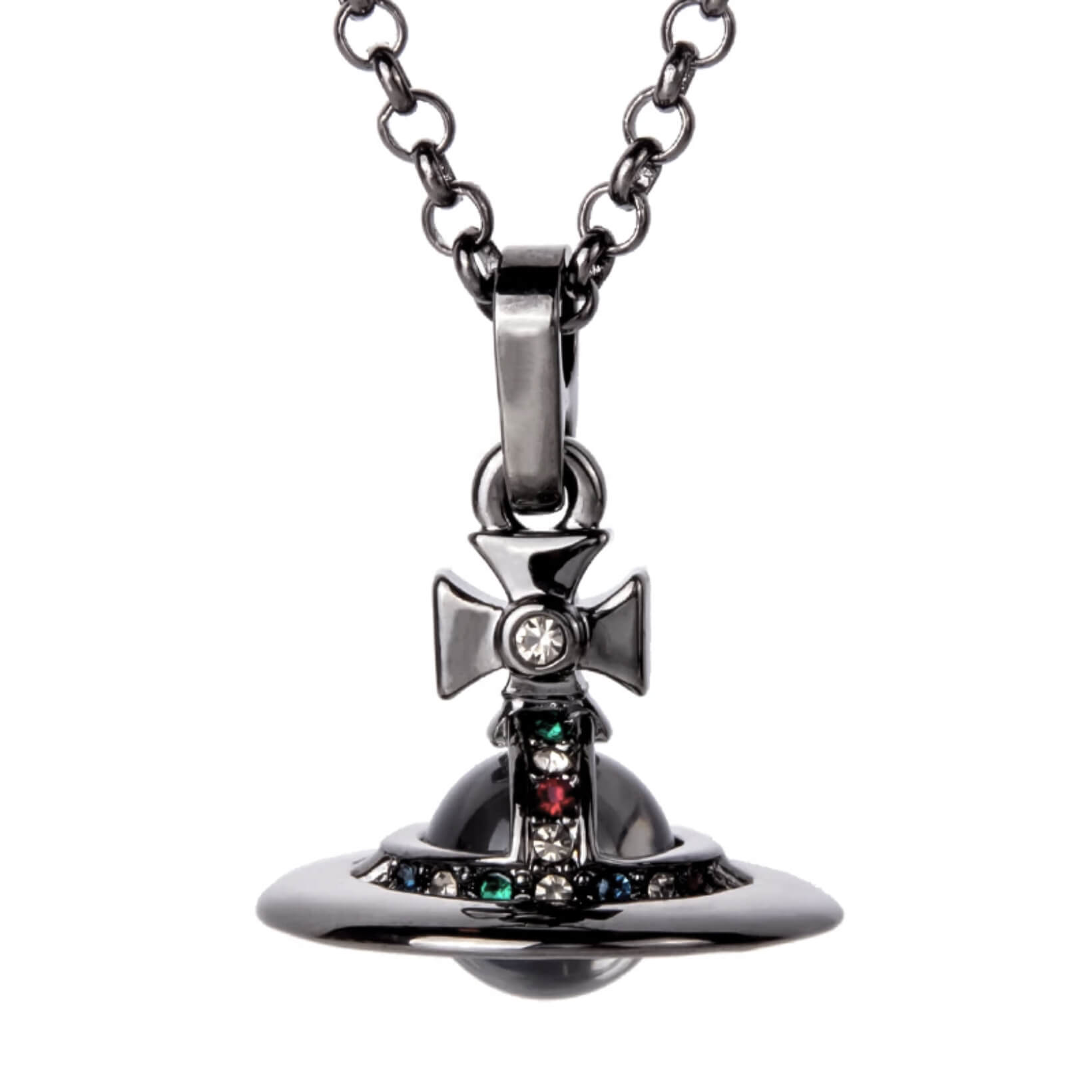 10MM ORB Classic Saturn Pendant Necklace