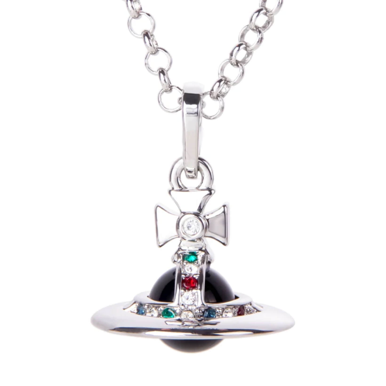 10MM ORB Classic Saturn Pendant Necklace