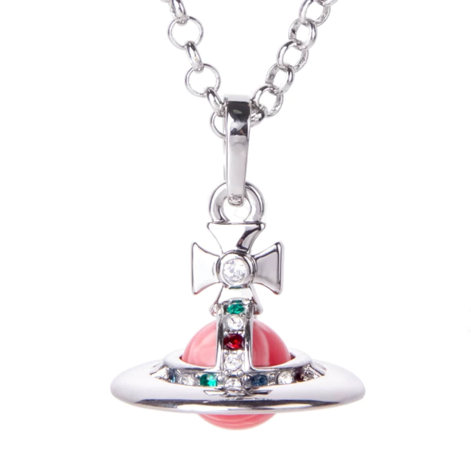 10MM ORB Classic Saturn Pendant Necklace