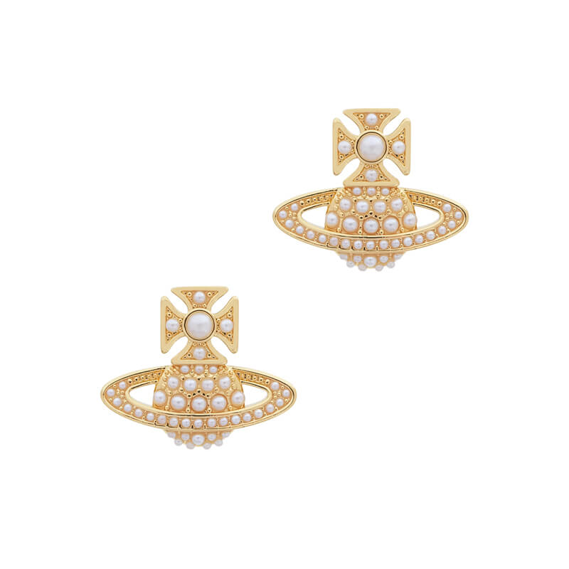 LUZIA Full Pearl Flat Earrings