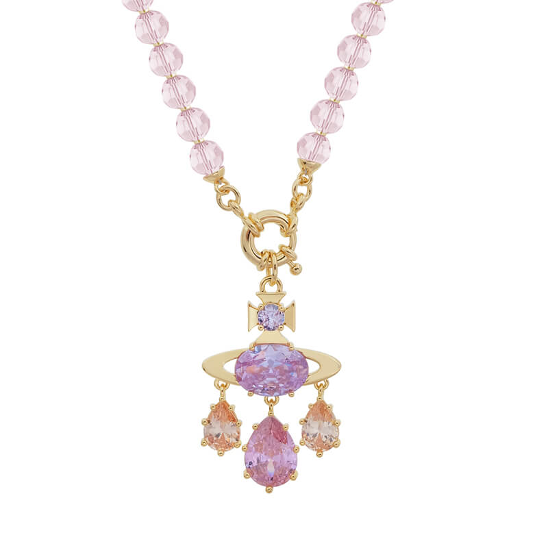 Augusta Teardrop Diamond Crystal Necklace