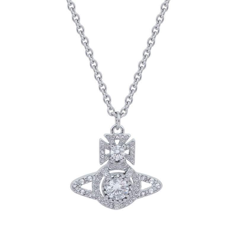NORABELLE Large Full Diamond Reversible Zirconia Necklace
