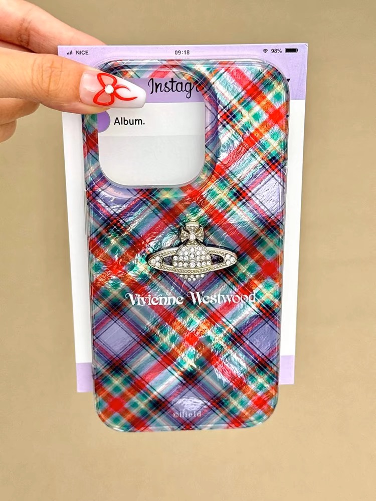Plaid Saturn Phone Case
