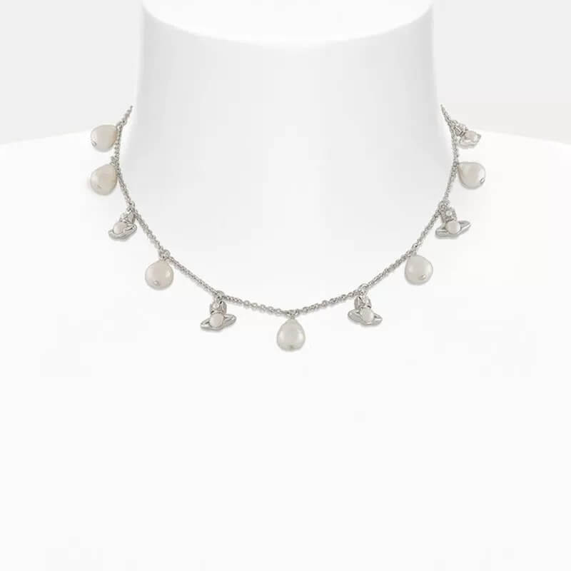 Saturn Pearl Necklace