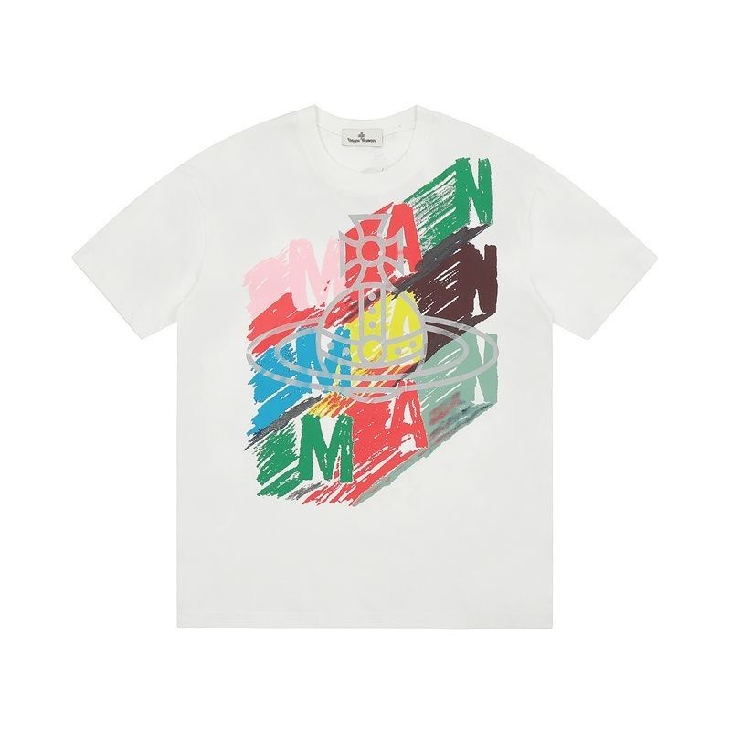 Saturn Fun Doodle Colorful Letter T-Shirt