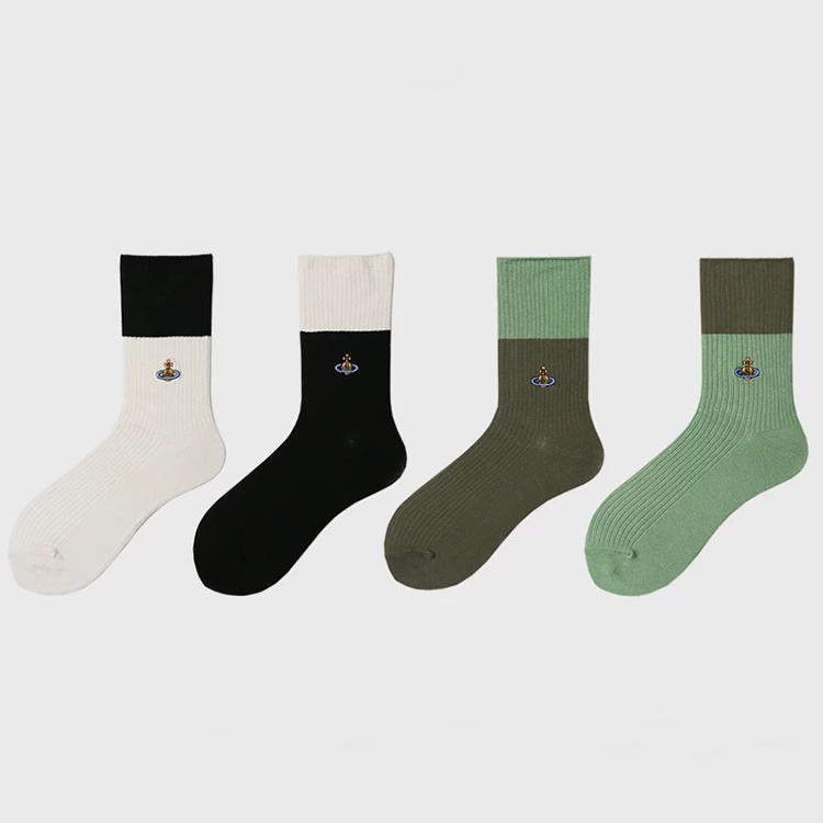 Patchwork Saturn Socks