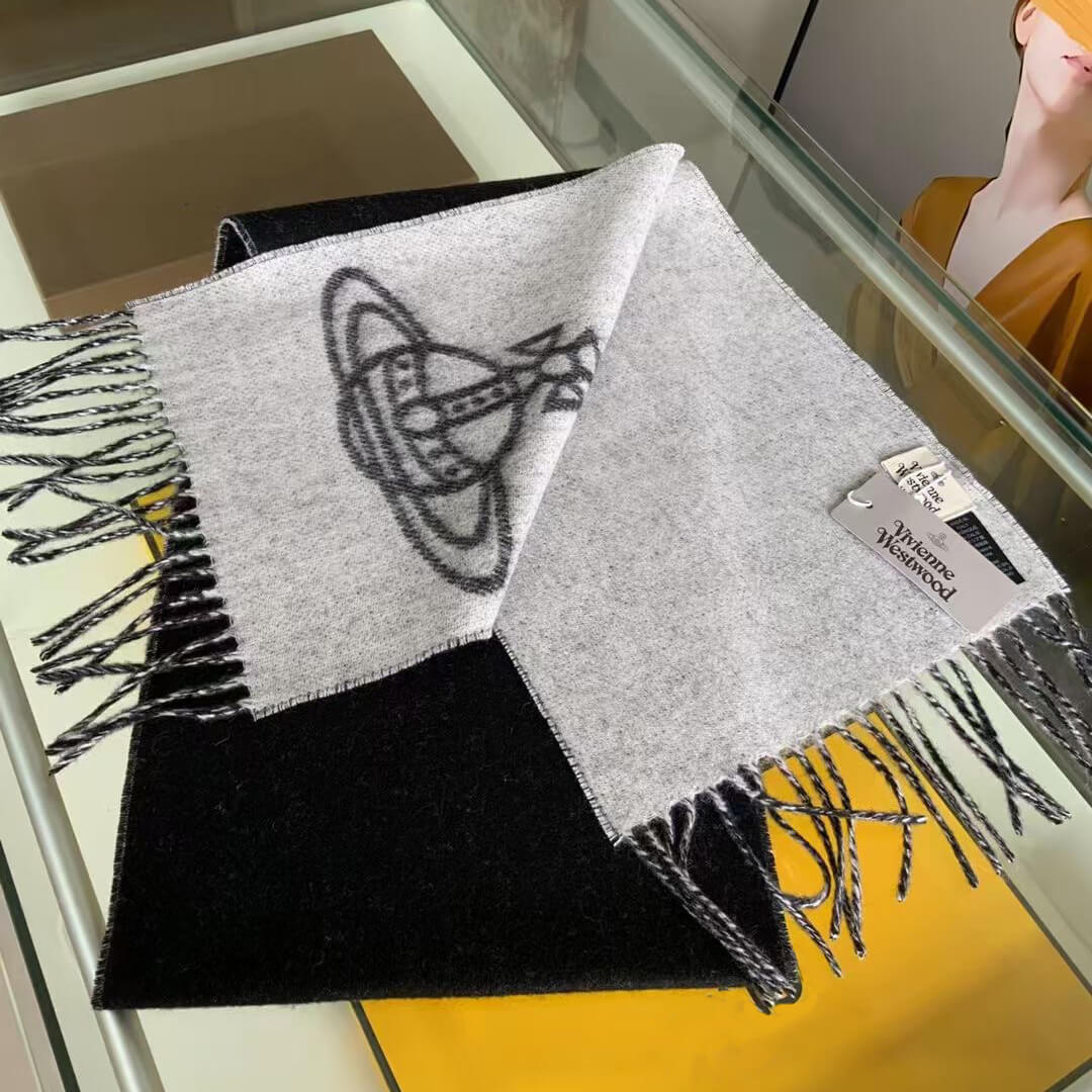 Double Saturn Logo Scarf