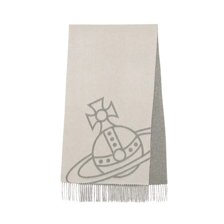 Double Saturn Big Logo Scarf