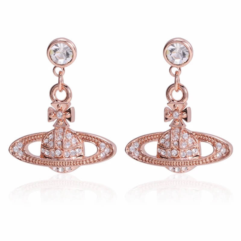 Classic Full Diamond Long Saturn Earrings（All 6 Colors）