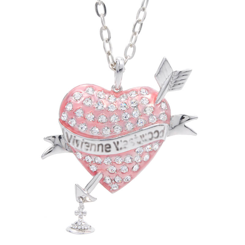 Large Size Arrow Piercing The Heart Necklace